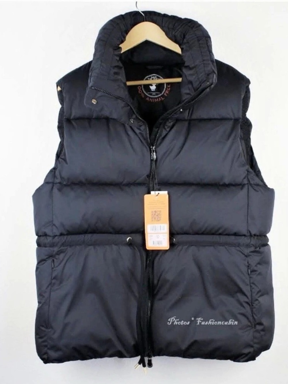 SAVE THE DUCK Cinched Puffer Vest in Black NWT